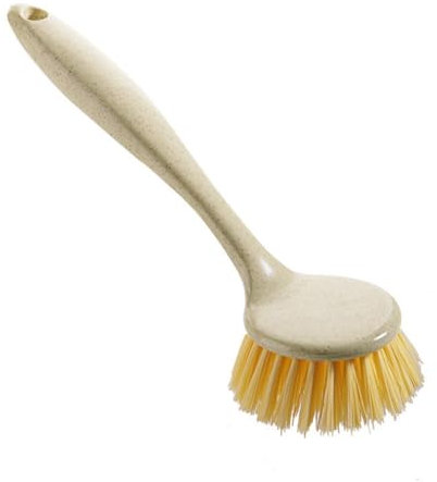 VONCYKI Premium Dishwashing Brush Scrubber Eco Dish Brush Set Long Handle Brush Keeps Cutlery Clean Wooden Kitchen Brush Pans and Plates Cutlery