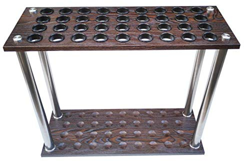 Agashi Billard Queue Racks, Pool Queue Halter Freistehende Pool Queue Rack, Holz, Edelstahl Support Rod, 36 Löcher Hohe Kapazität