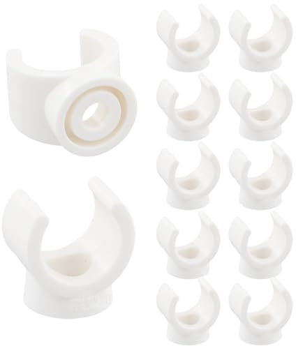 Joyan 20 Stück Rohraufhänger Klemmen, Rohrschellen 16mm, Wasserrohrhalter Klemmen, Schlauchschellen 1/2 Zoll, Weiß, Geeignet für Wasserrohre, Kabelrohre, Gasrohre