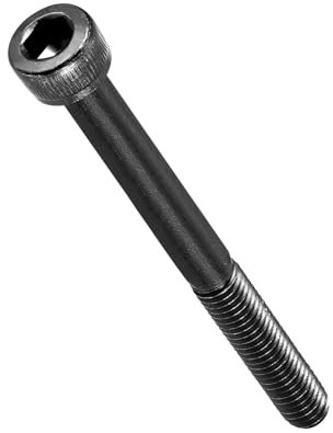 METALLIXITY Zylinderschrauben mit Innensechskant (M5-0,8x55) 30 Stück Innensechskantschraube Kohlenstoffstahl Schwarzoxid DIN 912 UNC Teilgewinde für Möbel Rohrverbindungen Bauarbeiten