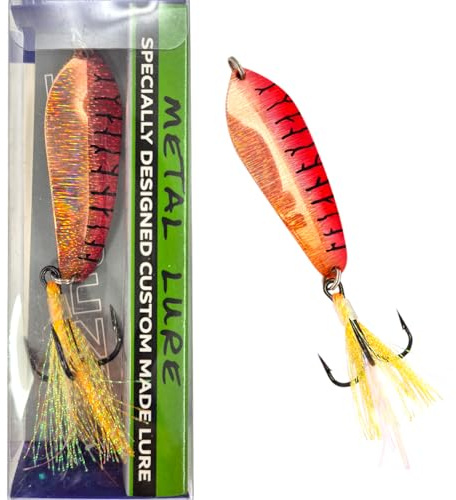 SEABUZZ Asymmetrisch Blinker 23g/7cm - Hecht Barsch Zander Angelköder | Drillingshaken Köder - Metalllöffel Harte Köder - Spinner Angeln Sport - Angel Spoon - Hechtköder - Barschköder
