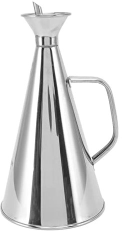 304 Botella de aceite de acero inoxidable botella Premium a prueba de aceite de la cocina con mango ergonómico para el almacenamiento de aceite de salsa de soja para cocinar en (500 ml)
