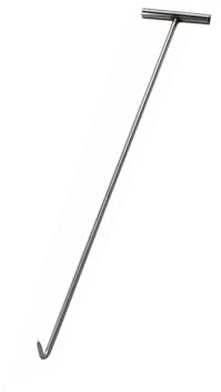 Ganchos de elevación de acero inoxidable resistentes, herramientas duraderas para levantar tapas de alcantarilla y drenaje de tormenta, gancho conveniente para mover, tirar y levantar (estilo 2