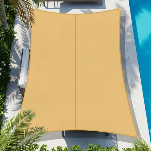 COOL AREA Toldo Vela Impermeable Oxford Rectangular 3x5m,Arena