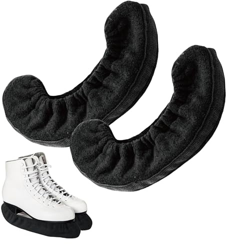 DmDoyy Protectores De Patines De Hielo, 1 Pares Protectores De Patinaje sobre Hielo, Adecuado para Patines sobre Hielo Y Patines De Ruedas, Accesorio Protector para Cuchillas De Patines (Negro)
