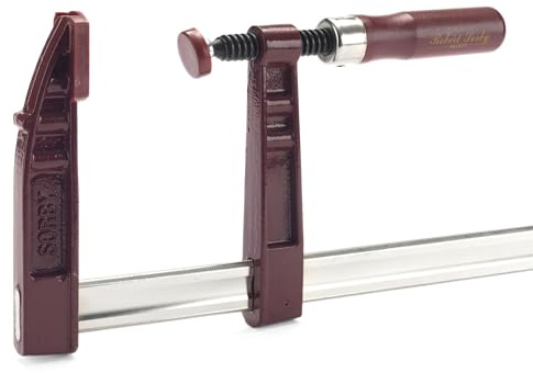 Robert Sorby Select Serre-joint à vis extra robuste 150 mm 6, 300 kg, profondeur 120 mm, têtes fonte, barre nickelée
