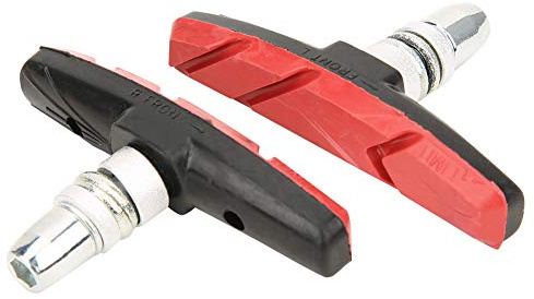 LjwZekyrnt Una coppia di materiali misti silenziosi pastiglie freno per mountain bike scarpe accessori per ciclismo bicicletta (Rossa)