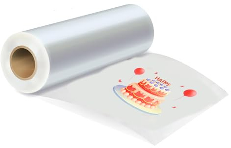 Victool Rotolo di pellicola di trasferimento DTF 33 cm x 100 m di carta PET pre-trattata opaca, direttamente su pellicola per tutte le stampanti a sublimazione e DTF, per borse, magliette, tessuti