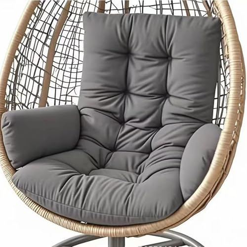 Genérico Cojín para Silla Colgante, Cojín para Jardín, Cojín para Mecedora, Almohadilla para Columpio Colgante De Interior, Cesta Colgante, Grueso Mecedora Lavable para Exterior,Dark Gray