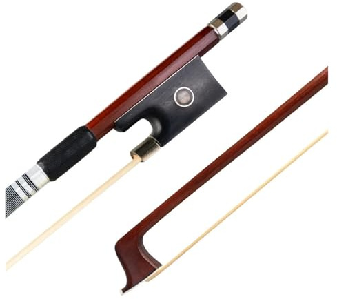Arco de violín de Pernambuco, arco de Viola, arcos de violonchelo hechos a mano, 4/4, rana de ébano, crin de caballo Natural de Mongolia, orquesta for principiantes(4-4 Violin Bow)
