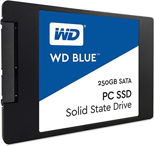 WD Blue 250GB interne SSD Festplatte. SATA 6 Gbit/s 2,5 Zoll (7mm). Optimiert für Multitasking und ressourcenintensive Anwendungen. WDS250G1B0A