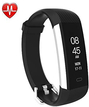 ES Traders Fitness Trackers Smart Watch Includes Heart rate monitor, Sleep Monitor, Step Counter, Pedometer Ideal for the Fitness Enthusiasts to Track their Activity (Black)