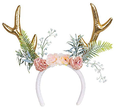 Boland - Haarreif Dream Deer | Rentier Tiara für Kostüm, Karneval und Mottoparty, Tiere, Reh, Märchen