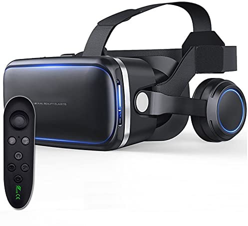 Auriculares VR Gafas 3d Gafas Realidad Virtual Sonido Estéreo 3D Auriculares Realidad Virtual Para Juegos Realidad Virtual Con Mando Distancia Compatible Todos Teléfonos Inteligentes ( Color : 6Y1 )