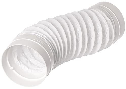 Ø 125mm Tuyau D'évacuation D'air en PVC Flexible avec Connecteur - Tuyau de Ventilation pour Climatisation, Sèche-linge, Hotte