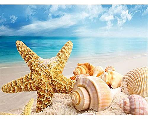 Zdklfm69 Peindre par Nombre Peinture par numéro Kits de Coquille de Sable Bricolage Peinture Abstraite par numéro sur Toile décor à la Maison numérique Peinture à la Main décorer 40x50cm