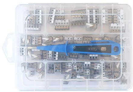 ViD Mini-Hebelklemme Sortimentsbox 70 tlg. | 30xUC02M, 25xUC03M, 15xUC05M, 1x Europrüfer blau | Steckklemmen/Verbindungsklemmen