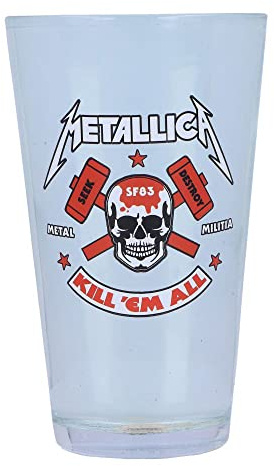 Nemesis Now Officially Licensed Metallica Kill Em All Glass