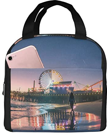 XVBCDFG Pier Lights Bolsa de almuerzo Oficina al aire libre Papel de aluminio portátil Aislamiento grueso y bolsa Bento de mantenimiento fresco