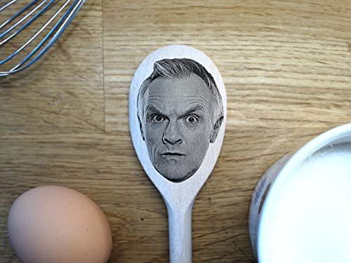 Personalised Greg Davies Wooden Spoon – Engraved 30cm Beech Spoon with Custom Text Handle