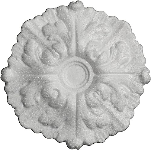 Rosetten aus Polystyrol für Decke und Wand, Rosette, ideal für kleine und große Kronleuchter, inklusive Kleber (A010)