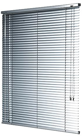 pingping1991 Aluminium Jalousie Schalusie Jalousette Jalousette mit Lamellen für den Innen-Bereich Alu Jalousie Silber Sicht-,Licht- und Blendschutz,schnelle und einfache Montage (55x120cm(WxH))