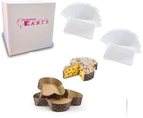 ARCOBALENO PARTY 10 Forme Colomba da 750 gr con 10 Buste in Polipropilene stampo colomba pasquale