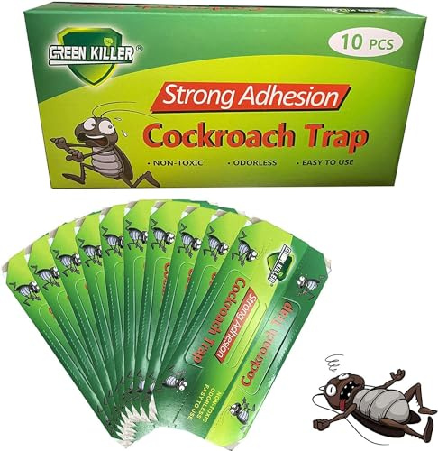 Non Toxic and Eco-Friendly Cockroach Traps, Strong Adhesion, Odourless (Pack of 8)