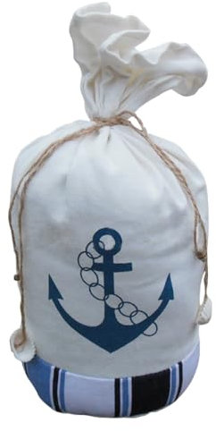 TentHome Mediterraner Türstopper Sack Hoch Sandsack Türsack Maritim Türpuffer Türbremse Stoffbeutel Türhalter für Boden Sandsack Fensterstopper Praktische Heimdekoration Anker