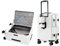 Koffer Trolleys Leicht ABS+ PC Handgepäck Hartschalen-Koffer Trolley Rollkoffer Reisekoffer Erweiterbar, TSA, 4 Rollen, S-55CM, Weiß