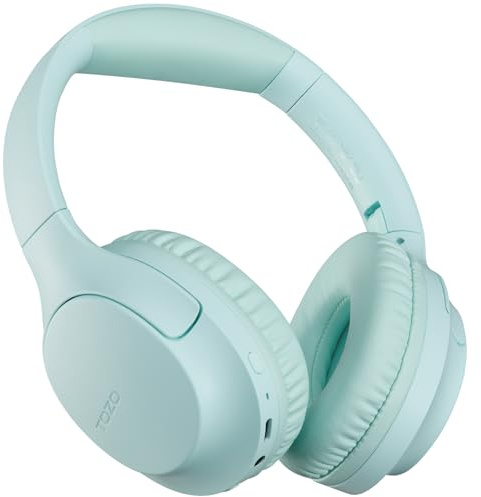 TOZO HA1 Bluetooth Headphones Over Ear with Powerful Bass, Wireless Headphones with 70H Playtime and a Foldable Design, ENC Call Noise Cancelling, Bluetooth 5.4, Customisable EQ Settings via App