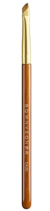 Desert Oak Series Precision Angled Eyeliner Brush - Ultra-Fine Nylon Bristles for Razor-Sharp Gel/Liquid/Powder Lines, Detail Work & Tightlining, Bubinga Handle & Brass Ferrule (CM 181)