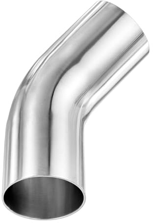 M METERXITY Codo De Mandril De 45 Grados De 2 Pulgadas De Diámetro Exterior, Grosor De 1.5 Mm, Tubo De Escape De Acero Inoxidable 304 Para Sistema De Escape Modificado De Coche, Altura 155 Mm