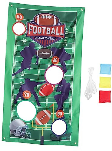 UPKOCH 1satz American Football Sandbags Wurfspiel Banner Für Erwachsene Lustige Toss Games Dekoration Für Partys Und Wettbewerbe Zufällige Farben