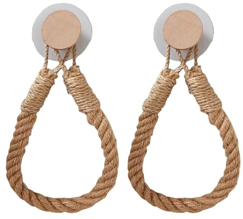 2 Morceaux De Support De Papier Toilette En Corde De Chanvre, Support De Papier De Toilette Créatif, Fournitures Domestiques, Accessoires De Toilettes, Porte-Rangement En Papier Toilette.