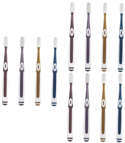 KOCKSHION 3sätze Silikon Zahnbürsten Für Erwachsene Extra Weiche Nano-borsten Ergonomischer Griff Sanfte Pflege Für Empfindliches Zahnfleisch Für Zuhause Und Unterwegs Diverse Farben