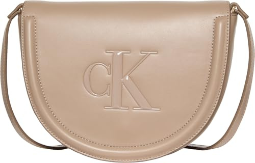 Calvin Klein kvinnors fetstil CK sadel kors LV04F3221G Crossover, brun (ökenbrun), en storlek, Brun (Öken Taupe), en storlek