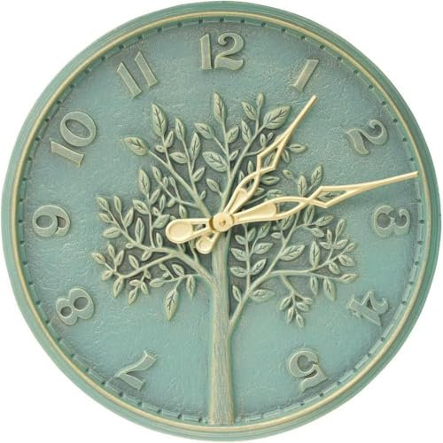 NYSDM Albero della Vita 40,6 cm Indoor Outdoor Orologio da Parete in Bronzo