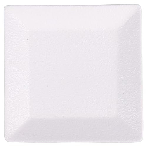 Set 6 Piattino quadrato 13,5x13,5 cm in gres, Horeca White