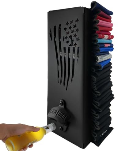 yeeplant Dispensador de enfriador de latas de pared con doble abrebotellas, soporte de cerveza 2 en 1 para fiestas y bares
