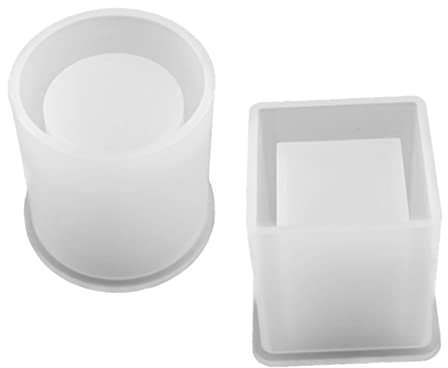 SHINEOFI 2piezas Molde Para Porta Bolígrafos De Resina Cuadrado Molde De Silicona Cilíndrico Para Hacer Tú Mismo Para Macetas Para Manualidades De Resina