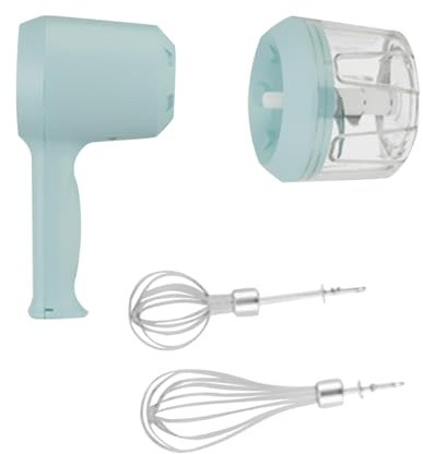 LOVIVER Hachoir à ail électrique, coupe-légumes électrique, presse-épices, par USB, réglable, 5 vitesses, pour, la crème et la mousse, Vert Clair