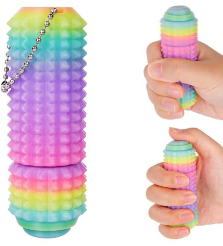 Ainiv Little Ouchies Pain Fidget, Sensorik Spielzeug, Spiky Grippie Stim Keychain, Fidl Bitz Fidget Toys, Pocket Mini Fidget Toy, ADHS Spielzeug für Stressabbau und Fokus