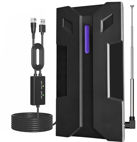Eighosee Antenna Amplificatore Segnale TV Digitale per Interno Ed Esterno Forte Segnale HDTV DVBT2 HD 4K Amplificatore Segnale TV 4K Full Antenna TV Digitale