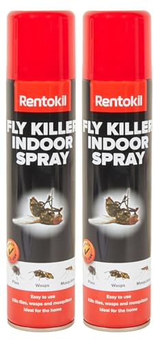 Bazaarist - Rentokil Fly Killer Indoor Spray 300ml | Fast-Acting Aerosol Insecticide for Flies, Wasps & Mosquitoes | Home Pest Control (2PCS)
