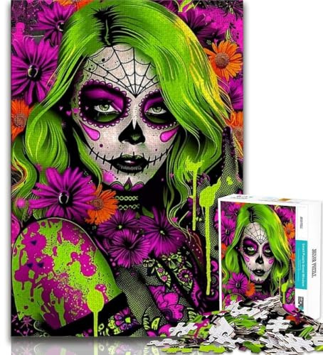Puzzle 1000 Teile für Erwachsene Skullgirls Teenager-Puzzles Quizspiel Wanddekoration einzigartige Geburtstags 75x50cm