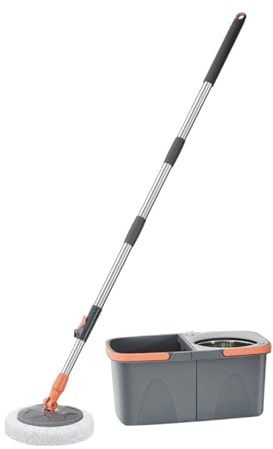 Compatibile con set di secchi for mocio a doppio secchio staccabile, rotante for la pulizia dei pavimenti a 360°, testine in microfibra riutilizzabili for casa