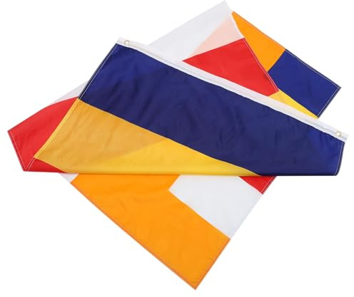 FOMIYES Bandiera Buddista in Poliestere 90x150cm Cinque Colori per Decorazioni Esterne e Interne, Bandiera di Preghiera Buddista per Templi e Sale Buddiste, Resistente e Facile