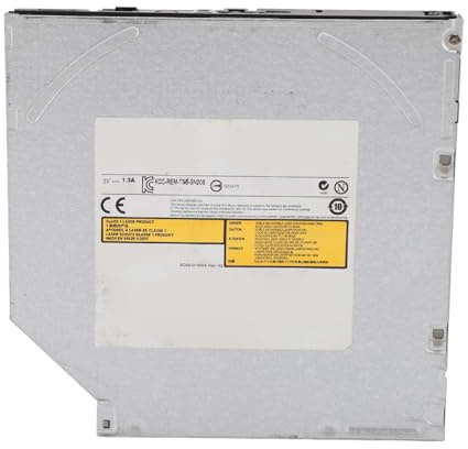 Fabater Graveur CD/DVD Interne Ultra-Plat 9,5 Mm/12,7 Mm pour PC Portable, Lecteur Optique 24x CD 8X DVD à Chargement par Plateau (12,7)