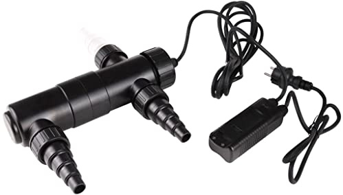 Teenpull Filtro de estanque UVC de 10.000 L con lámpara UVC de 11 W, compacta de acero inoxidable, para estanques de jardín, estanques de peces, arroyos y fuentes para clarificador de agua en terraza